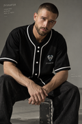 DUSKWATER Keep The Mind Cold black mesh baseball jersey