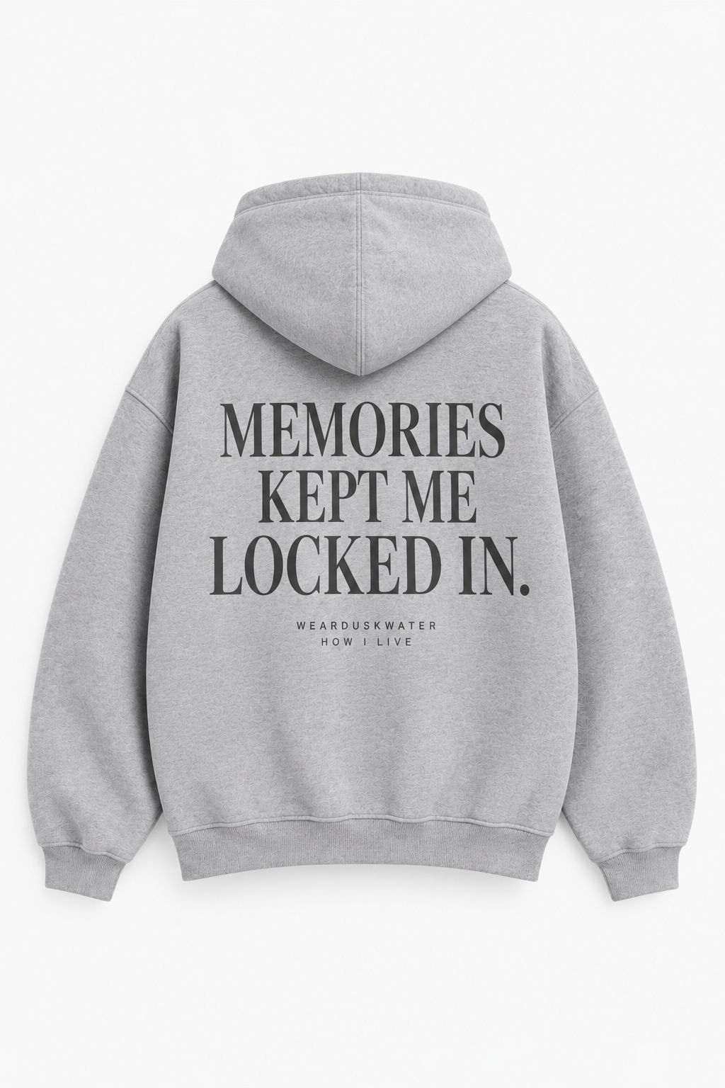 DUSKWATER Memories grey full-zip hoodie, oversized fit