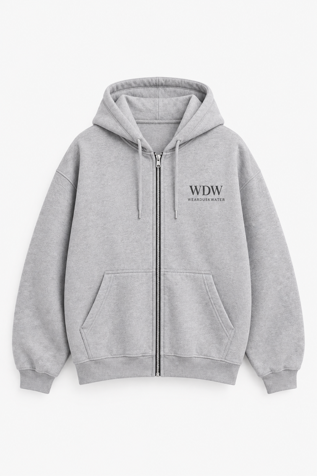 DUSKWATER Memories grey full-zip hoodie, oversized fit