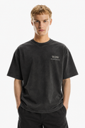 DUSKWATER No Alibis washed-black oversized tee in heavyweight cotton