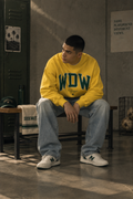 DUSKWATER Respect The Game varsity crewneck sweatshirt, oversized fit