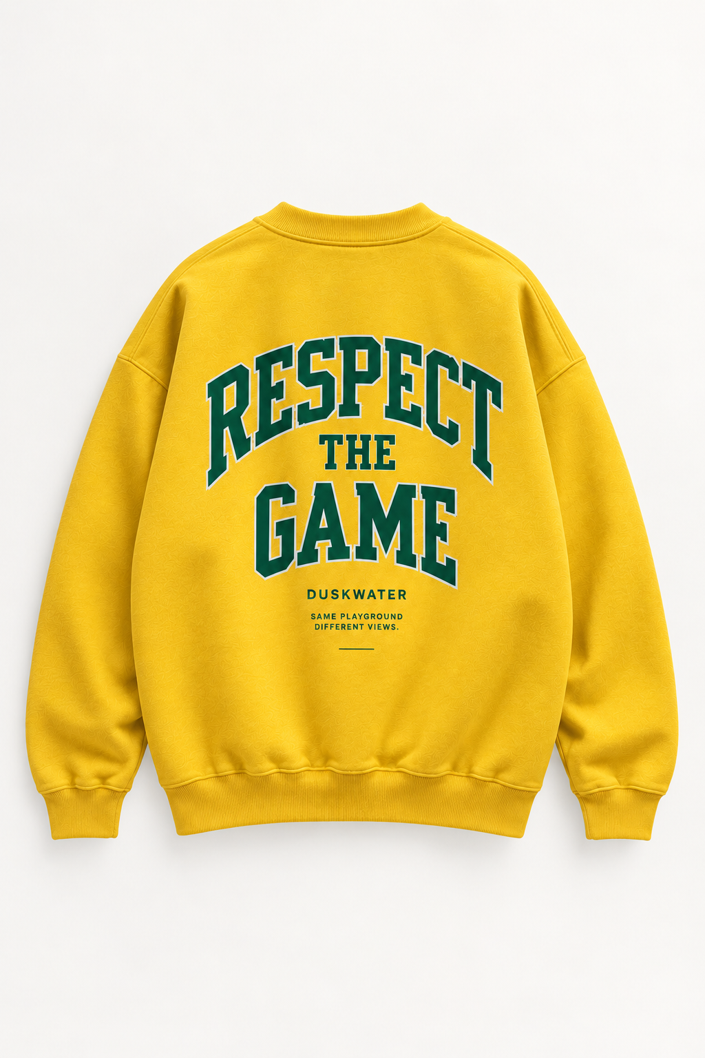 DUSKWATER Respect The Game varsity crewneck sweatshirt, oversized fit