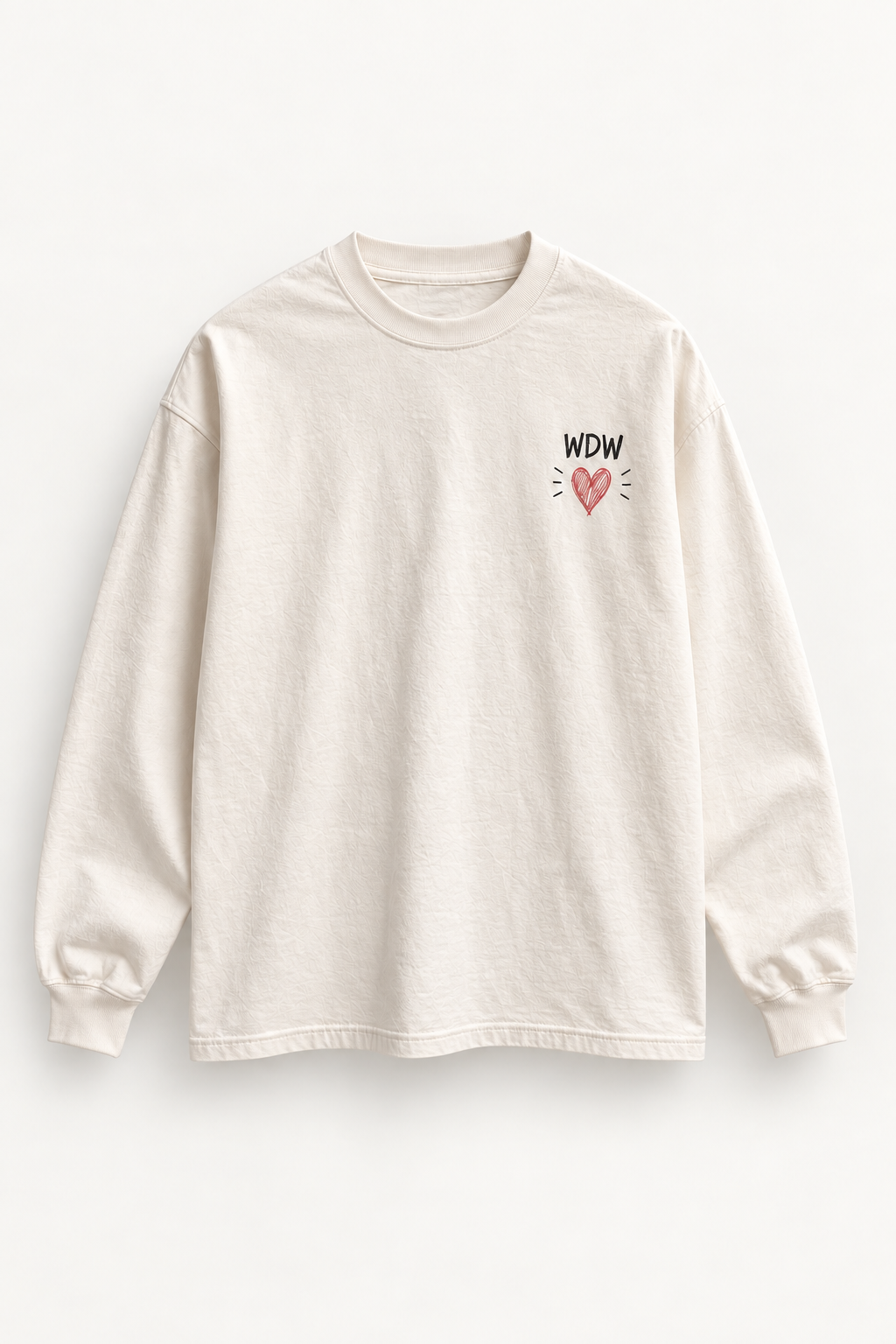 DUSKWATER Thug Song oversized long-sleeve tee in washed cream
